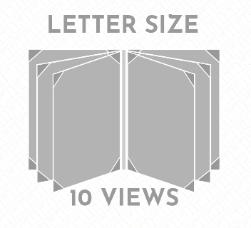 MENU COVER LETTER SIZE "BOOKLET VIEW" (8 VIEWS)